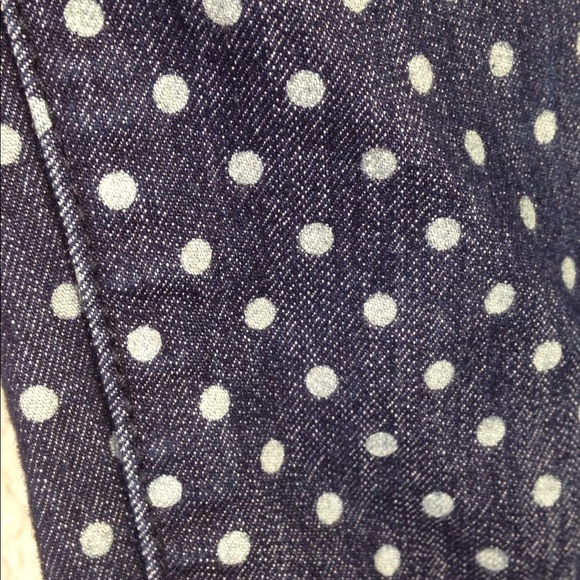 Rue 21 Polka Dot Blue Jeans (3/4) - Picture 5 of 7